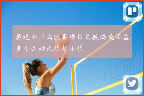 奥运会正式比赛项目总数揭晓涵盖多个运动大项与小项