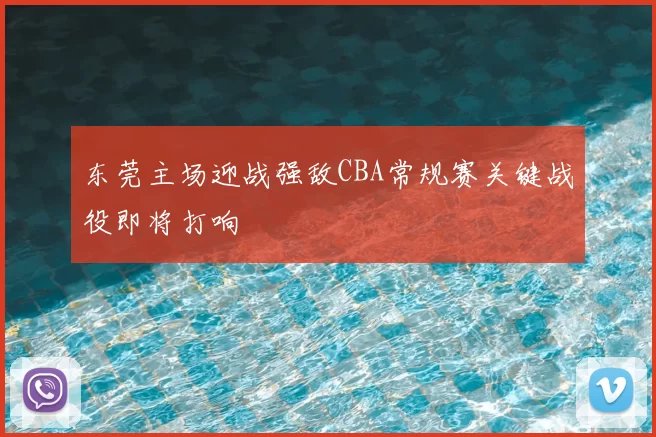 东莞主场迎战强敌CBA常规赛关键战役即将打响